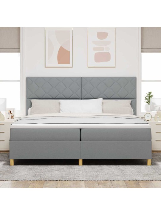 Kontinentaalvoodi madratsiga helehall 200 x 200 cm kangas