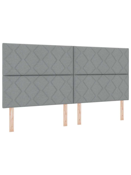 Kontinentaalvoodi madratsiga helehall 200 x 200 cm kangas
