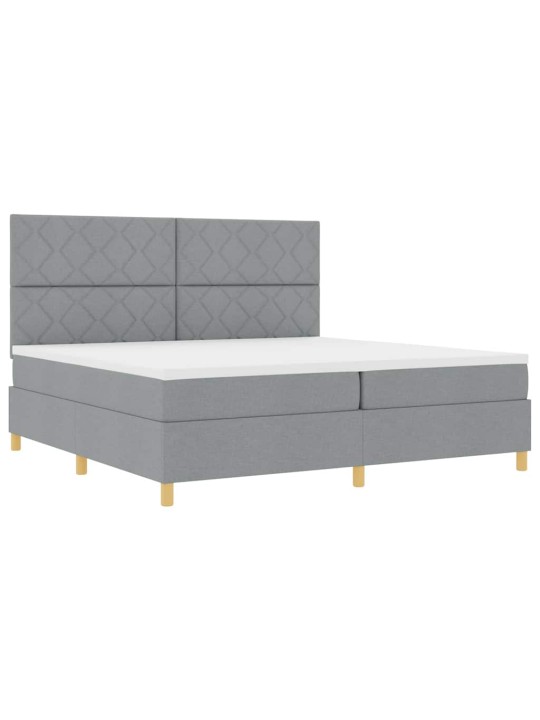 Kontinentaalvoodi madratsiga helehall 200 x 200 cm kangas