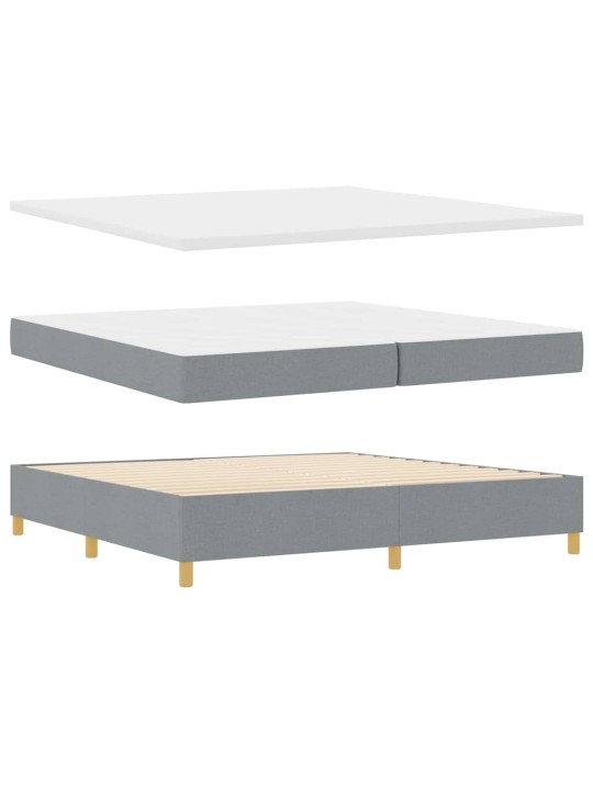 Kontinentaalvoodi madratsiga helehall 200 x 200 cm kangas