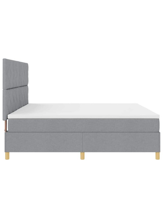 Kontinentaalvoodi madratsiga helehall 200 x 200 cm kangas