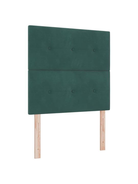 Kontinentaalvoodi madratsiga tume rohelise 90 x 190 cm samet