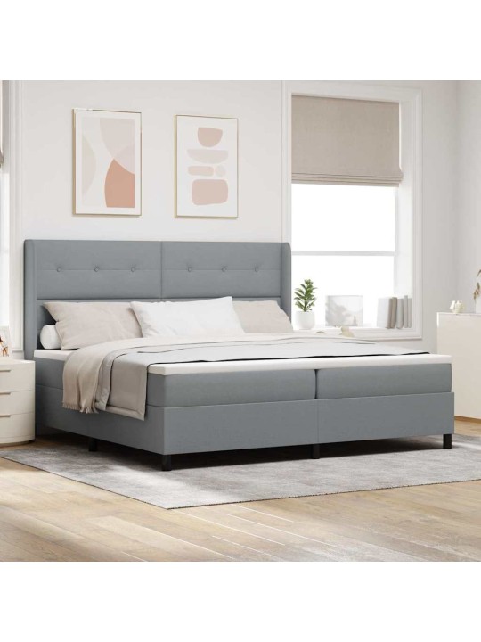 Kontinentaalvoodi madratsiga helehall 200 x 200 cm kangas