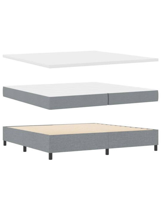 Kontinentaalvoodi madratsiga helehall 200 x 200 cm kangas