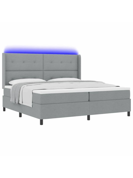 Kontinentaalvoodi madratsiga helehall 200 x 200 cm kangas