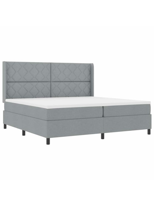 Kontinentaalvoodi madratsiga helehall 200 x 200 cm kangas