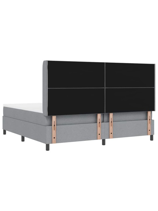 Kontinentaalvoodi madratsiga helehall 200 x 200 cm kangas