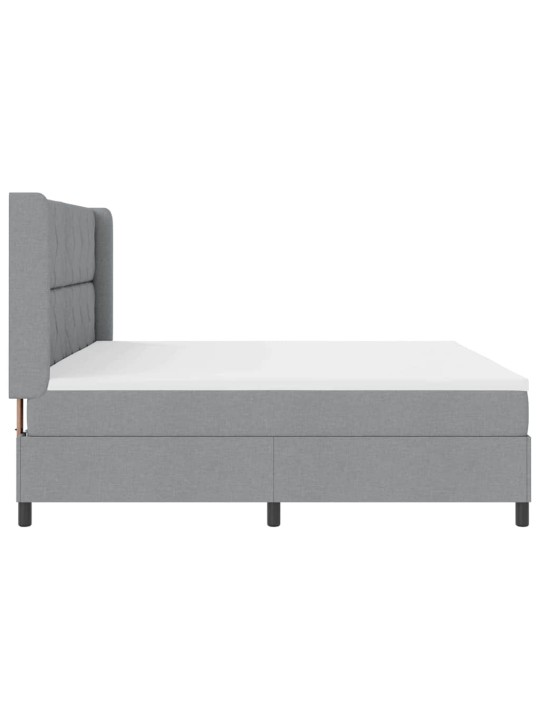 Kontinentaalvoodi madratsiga helehall 200 x 200 cm kangas