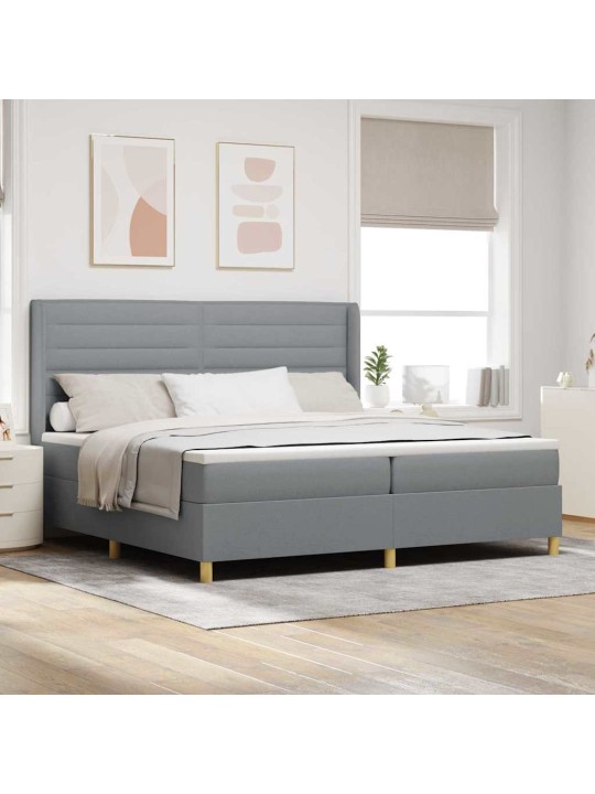 Kontinentaalvoodi madratsiga helehall 200 x 200 cm kangas