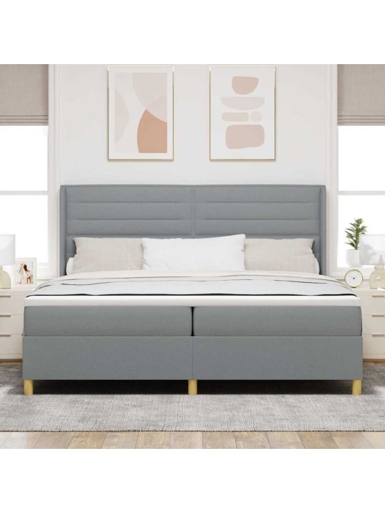 Kontinentaalvoodi madratsiga helehall 200 x 200 cm kangas