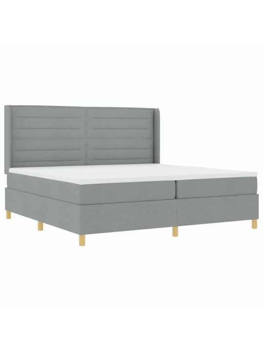 Kontinentaalvoodi madratsiga helehall 200 x 200 cm kangas
