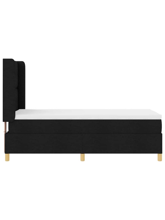 Kontinentaalvoodi madratsiga must 80 x 200 cm kangas