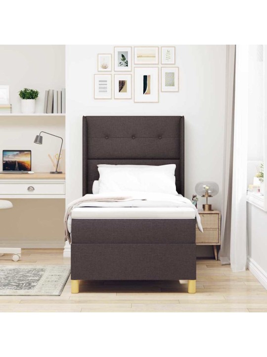 Kontinentaalvoodi madratsiga pruun 90 x 200 cm kangas