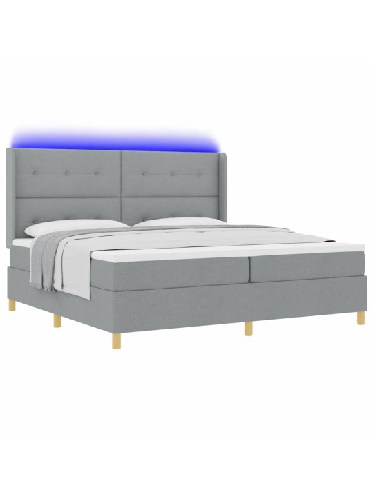 Kontinentaalvoodi madratsiga helehall 200 x 200 cm kangas
