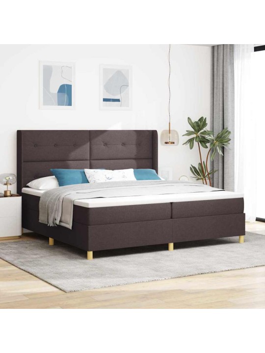Kontinentaalvoodi madratsiga pruun 200 x 200 cm kangas
