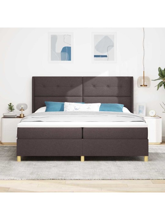 Kontinentaalvoodi madratsiga pruun 200 x 200 cm kangas