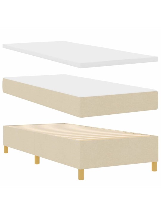 Kontinentaalvoodi madratsiga kreemjas 100 x 200 cm kangas