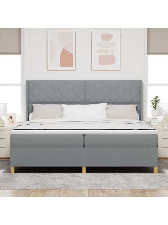 Kontinentaalvoodi madratsiga helehall 200 x 200 cm kangas