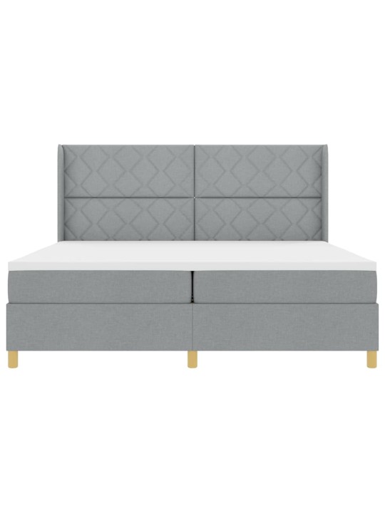 Kontinentaalvoodi madratsiga helehall 200 x 200 cm kangas