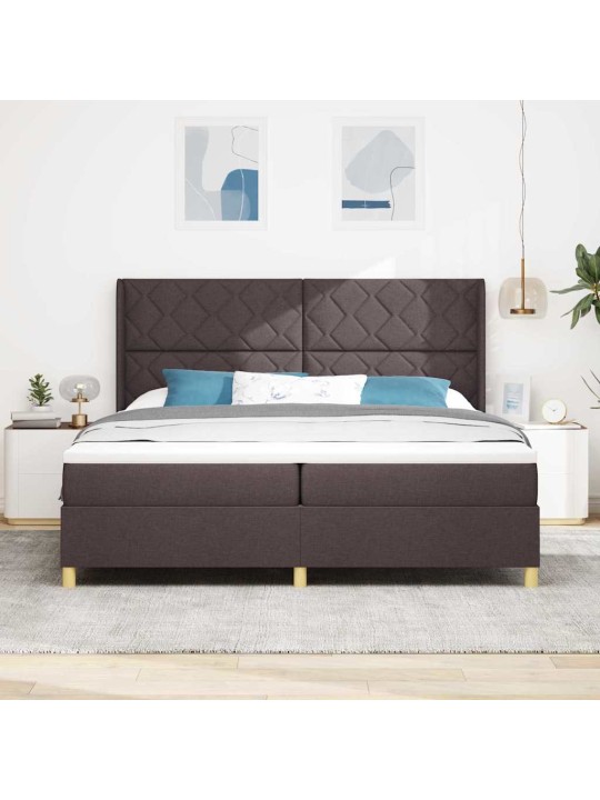 Kontinentaalvoodi madratsiga pruun 200 x 200 cm kangas