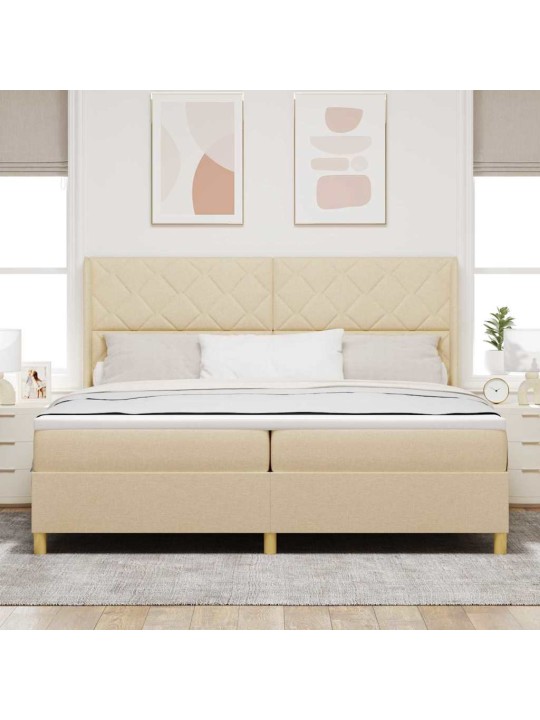 Kontinentaalvoodi madratsiga kreemjas 200 x 200 cm kangas