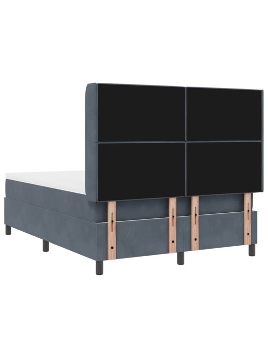 Kontinentaalvoodi madratsiga tumehall 140 x 190 cm samet
