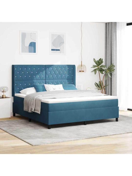 Kontinentaalvoodi madratsiga argyle sinine 180 x 200 cm samet