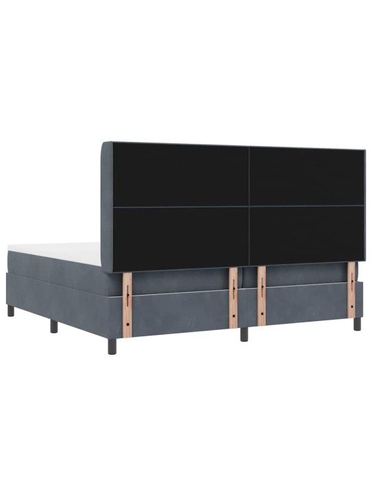 Kontinentaalvoodi madratsiga tumehall 200 x 200 cm samet
