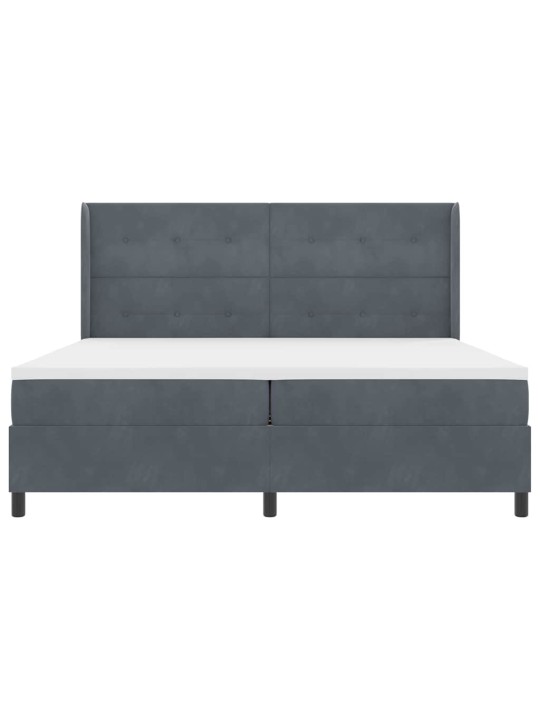 Kontinentaalvoodi madratsiga tumehall 200 x 200 cm samet