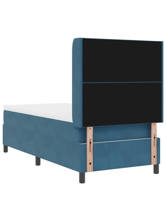 Kontinentaalvoodi madratsiga peaga sinine 100 x 200 cm samet