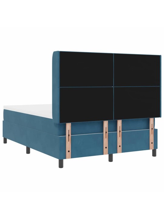 Kontinentaalvoodi madratsiga peaga sinine 140 x 200 cm samet