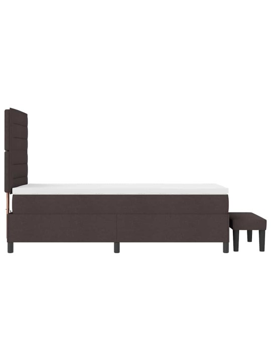 Kontinentaalvoodi madratsiga tumepruun 90 x 200 cm kangas
