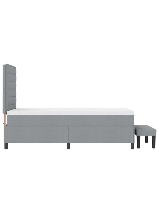 Kontinentaalvoodi madratsiga helehall 100 x 200 cm kangas