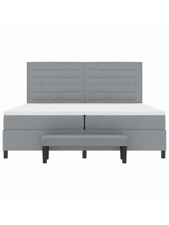 Kontinentaalvoodi madratsiga helehall 200 x 200 cm kangas