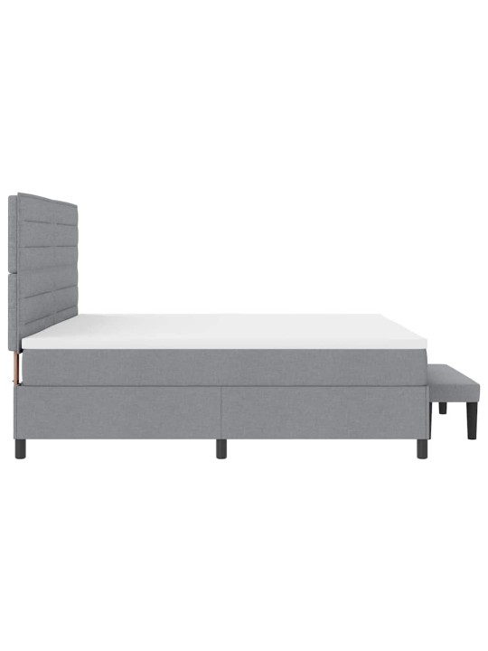 Kontinentaalvoodi madratsiga helehall 200 x 200 cm kangas