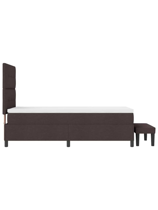 Kontinentaalvoodi madratsiga tume pruun 80 x 200 cm kangas