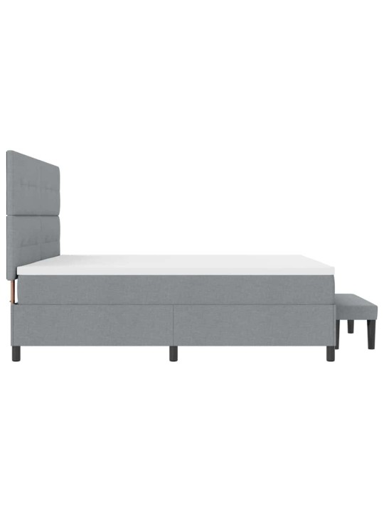 Kontinentaalvoodi madratsiga helehall 200 x 200 cm kangas