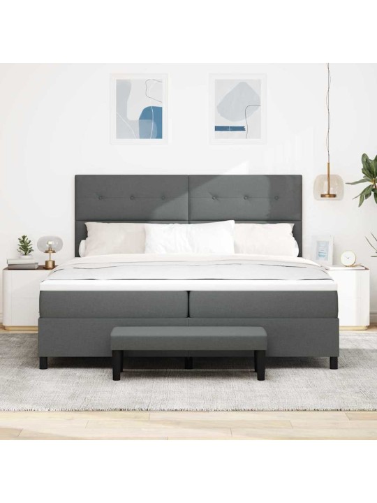 Kontinentaalvoodi madratsiga tumehall 200 x 200 cm kangas
