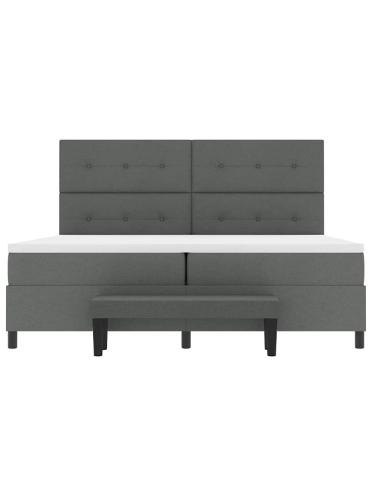 Kontinentaalvoodi madratsiga tumehall 200 x 200 cm kangas