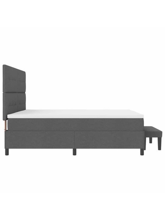 Kontinentaalvoodi madratsiga tumehall 200 x 200 cm kangas
