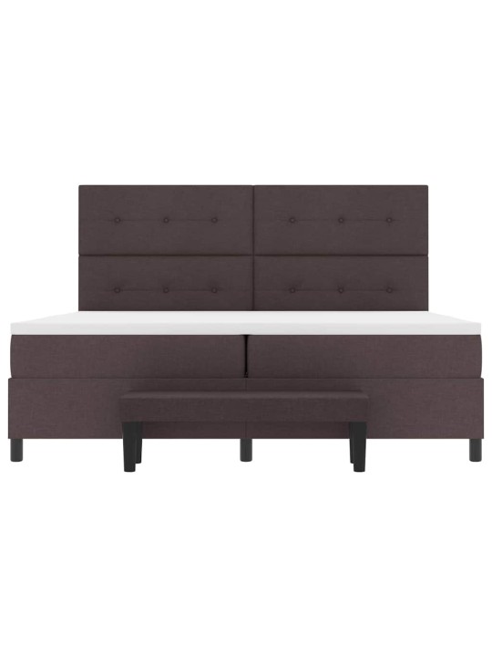 Kontinentaalvoodi madratsiga tume pruun 200 x 200 cm kangas