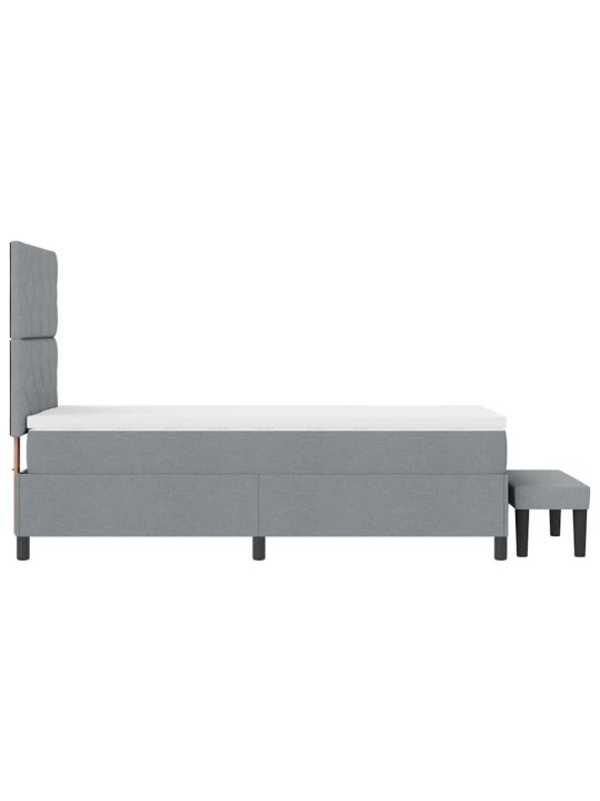 Kontinentaalvoodi madratsiga helehall 100 x 200 cm kangas