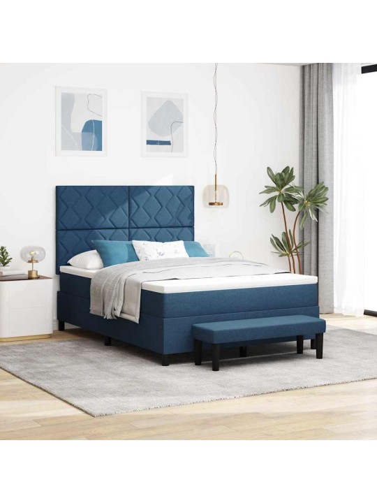 Kontinentaalvoodi madratsi ja peatsiga sinine 140 x 190 cm kangas