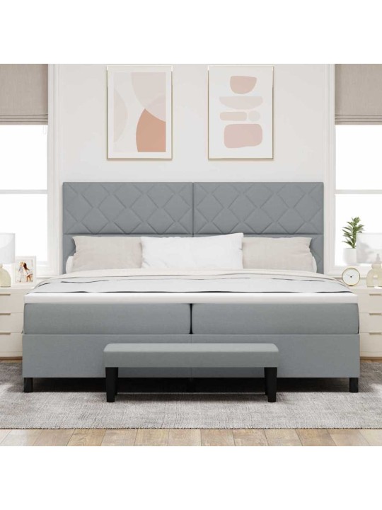 Kontinentaalvoodi madratsiga helehall 200 x 200 cm kangas