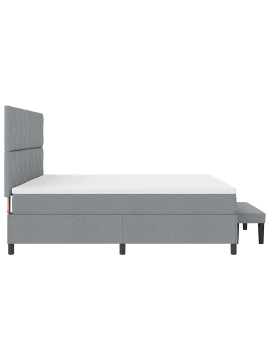 Kontinentaalvoodi madratsiga helehall 200 x 200 cm kangas