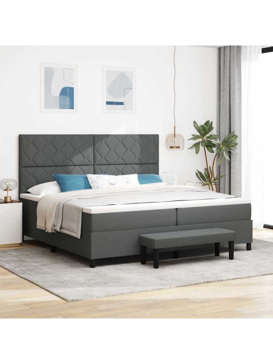 Kontinentaalvoodi madratsiga tumehall 200 x 200 cm kangas