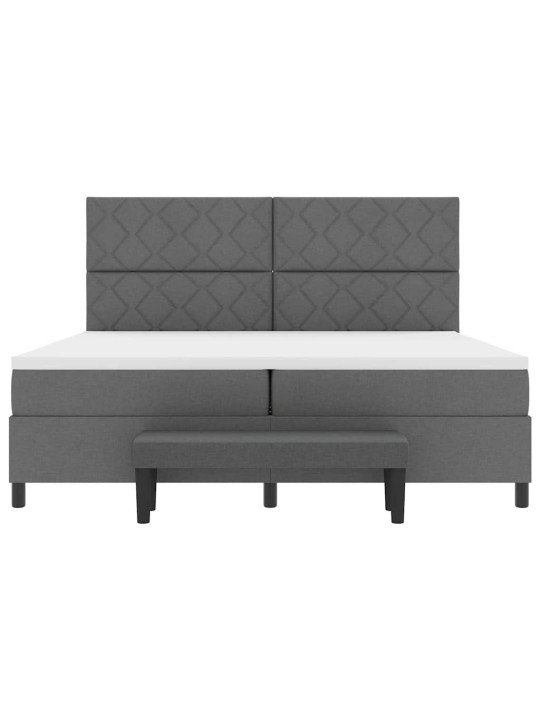 Kontinentaalvoodi madratsiga tumehall 200 x 200 cm kangas