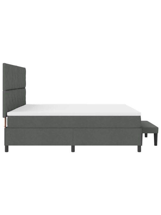 Kontinentaalvoodi madratsiga tumehall 200 x 200 cm kangas