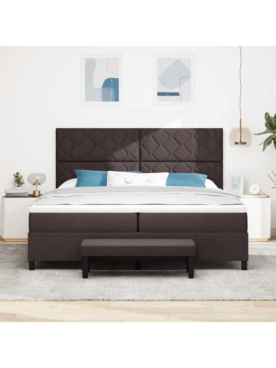 Kontinentaalvoodi madratsiga tume pruun 200 x 200 cm kangas