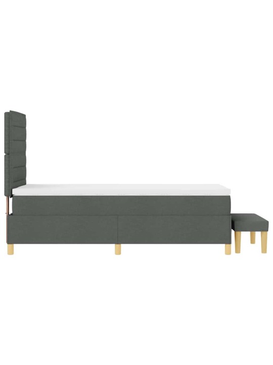 Kontinentaalvoodi madratsiga tumehall 100 x 200 cm kangas